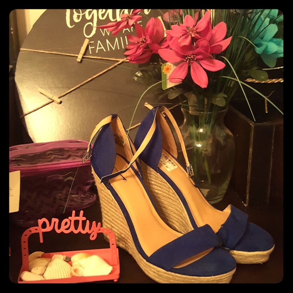 High heel wedge sandals